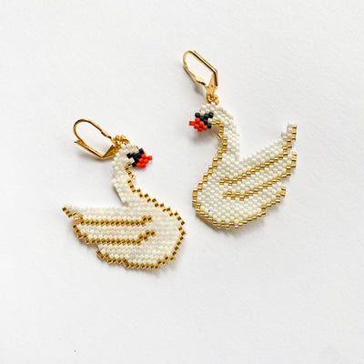 Swan Miyuki Earrings