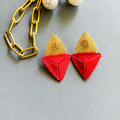 Double Triangle Earrings