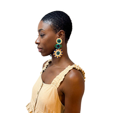 Greek Eye Maxi Earrings