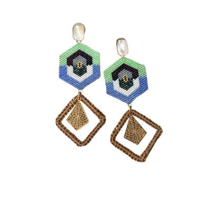 Pendientes de caja multidimensionales de Miyuki