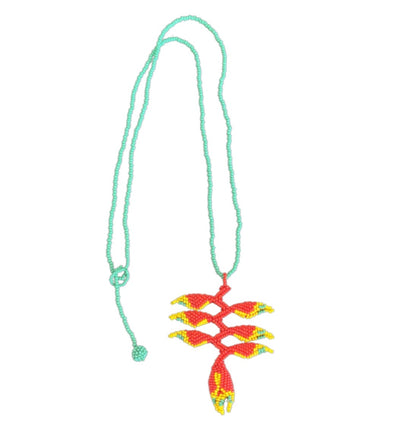 Heliconia beaded Necklace