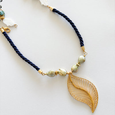 Filigree Leaf necklace