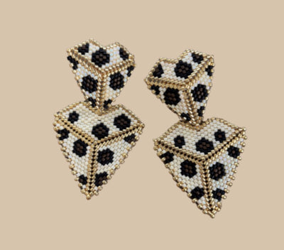 Double Heart Animal print 🐾 Earrings