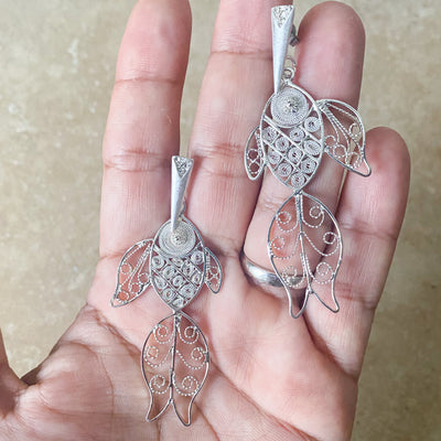 Silver Koi  Earrings